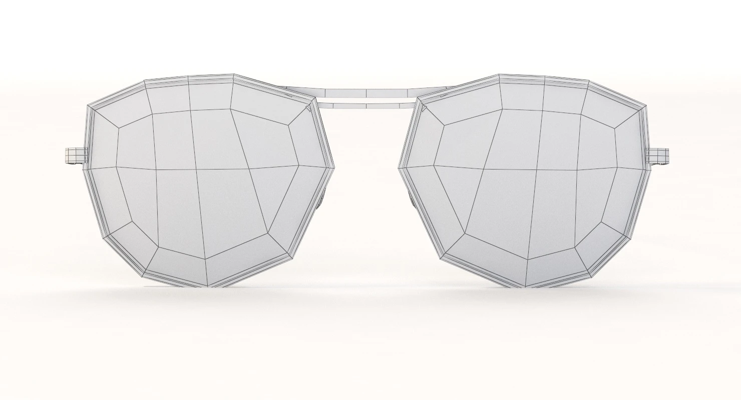 Oliver Peoples Cade Silver Blue Wash Unisex Sunglass 3D Model_011