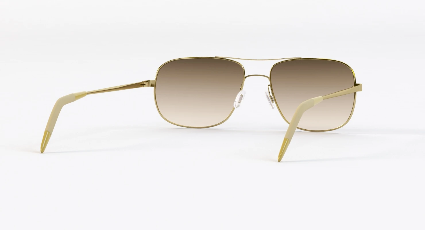 Oliver Peoples Clifton Gold Chrome Olive Photochromic Sunglass 3D Model_08