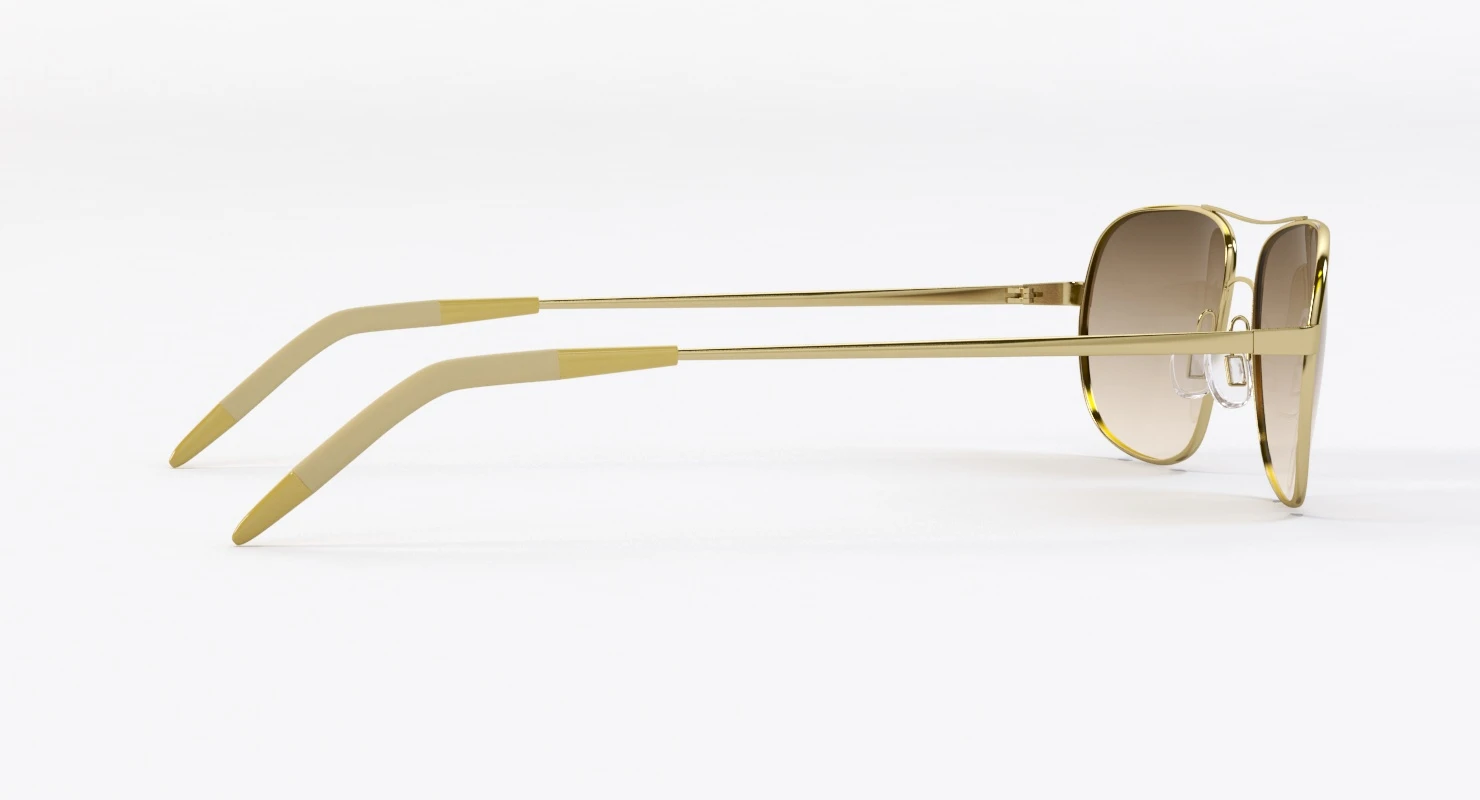 Oliver Peoples Clifton Gold Chrome Olive Photochromic Sunglass 3D Model_07