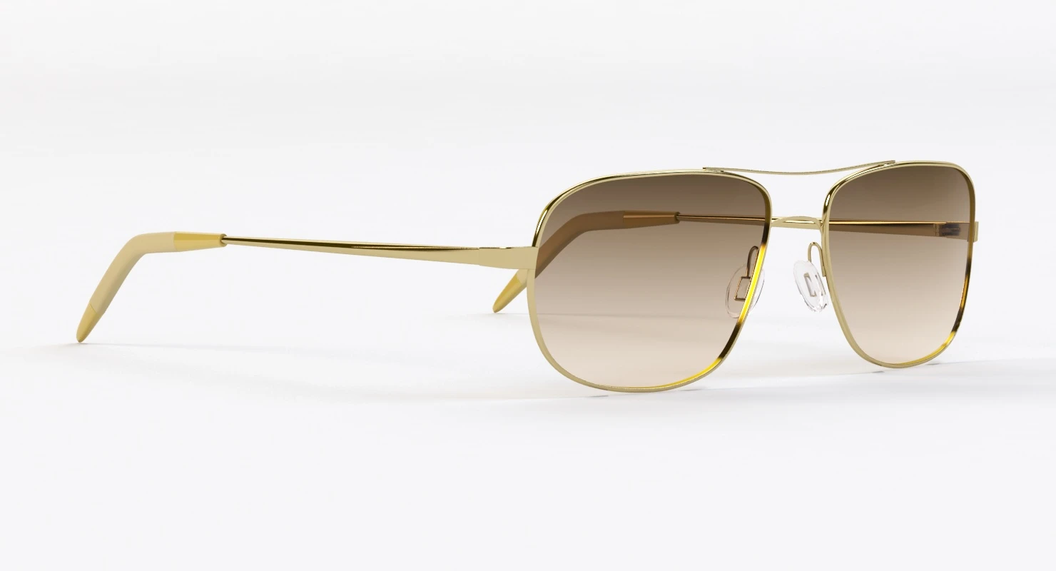 Oliver Peoples Clifton Gold Chrome Olive Photochromic Sunglass 3D Model_06