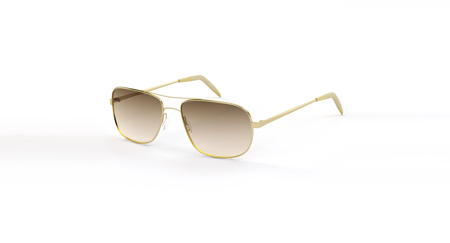 Oliver Peoples Clifton Gold Chrome Olive Photochromic Sunglass 3D Model_01