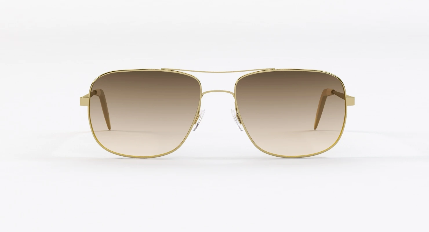Oliver Peoples Clifton Gold Chrome Olive Photochromic Sunglass 3D Model_04
