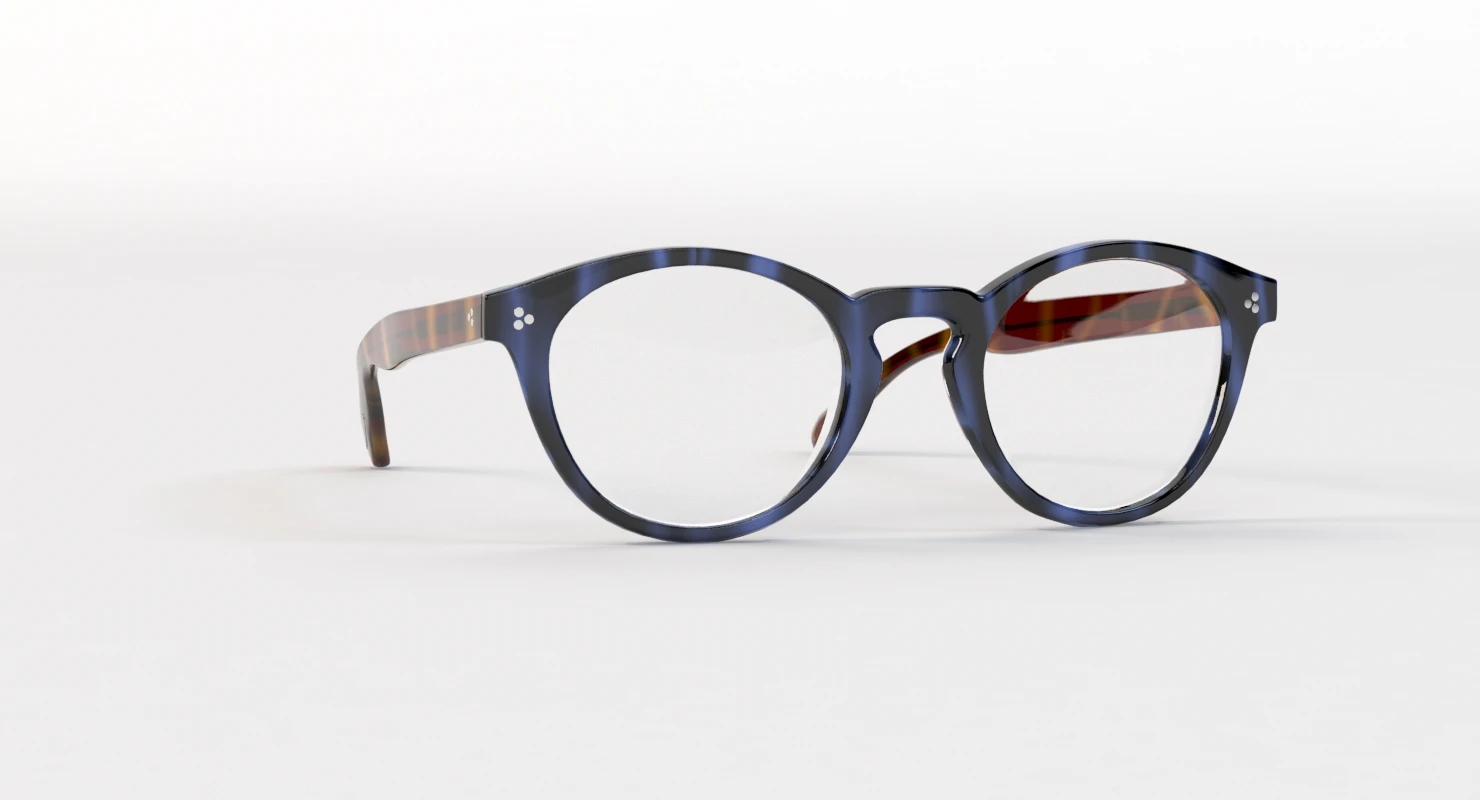 Oliver Peoples Feldman Cobalt Tortoise Dark Mahogany Optical Eyewear 3D Model_04
