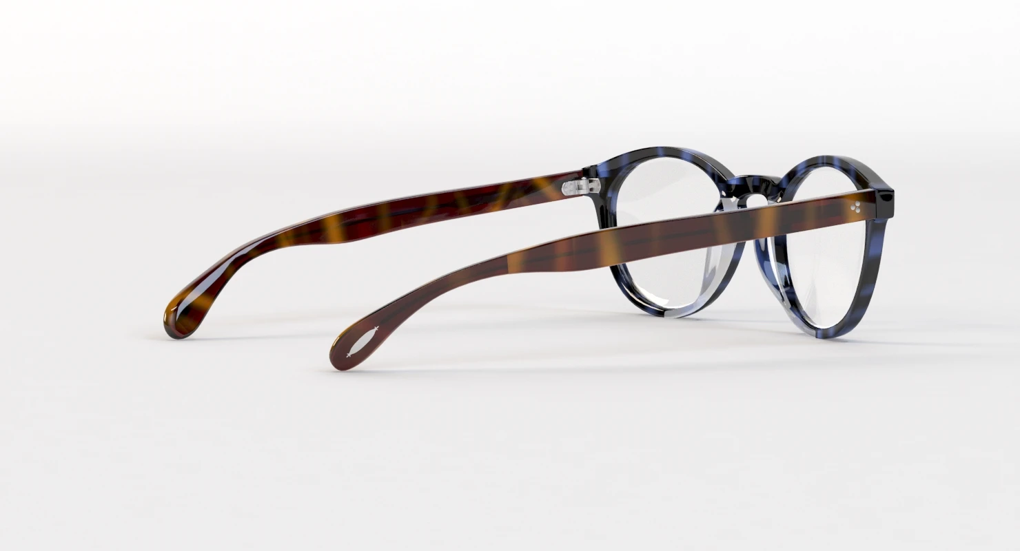 Oliver Peoples Feldman Cobalt Tortoise Dark Mahogany Optical Eyewear 3D Model_06