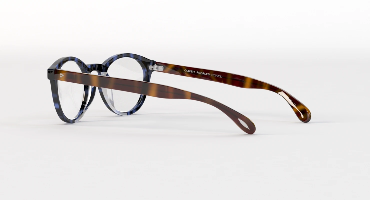 Oliver Peoples Feldman Cobalt Tortoise Dark Mahogany Optical Eyewear 3D Model_08