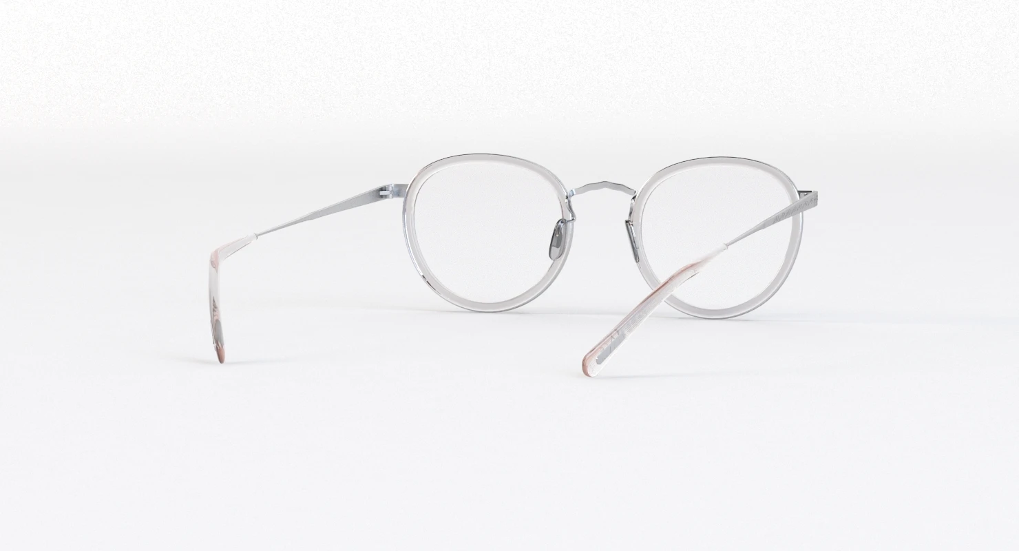 Oliver Peoples Mp 2 18k White Gold Sunglass 3D Model_06