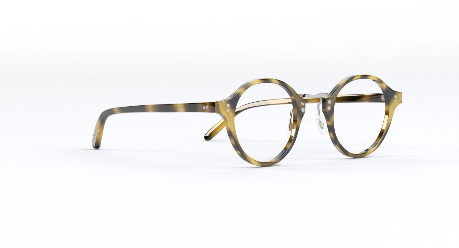 Oliver Peoples Op 1955 Cocobolo Antique Gold Sunglass 3D Model_05