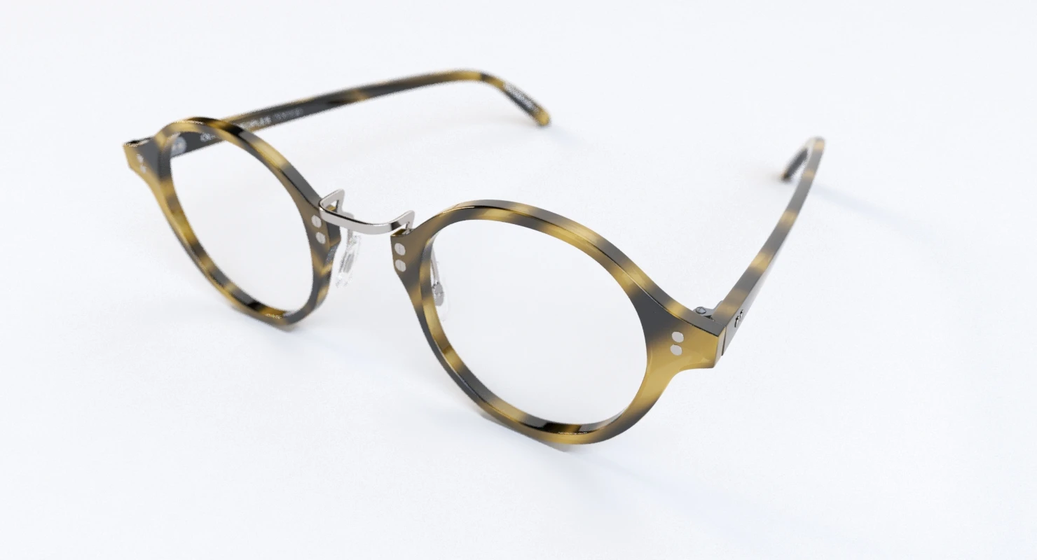 Oliver Peoples Op 1955 Cocobolo Antique Gold Sunglass 3D Model_03