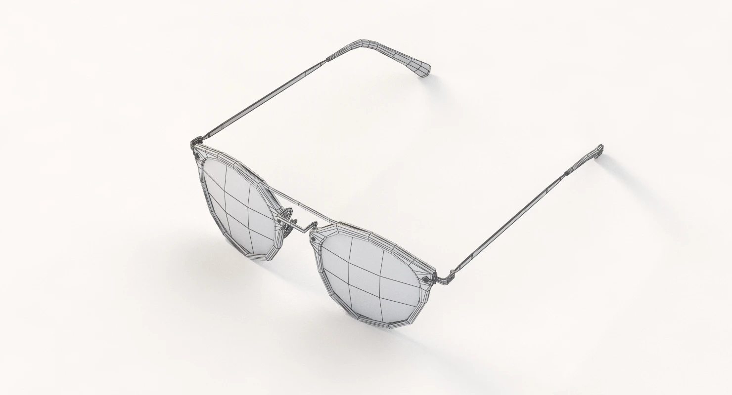 Oliver Peoples Remick Denim Brushed Rose Gold Blue Mirror Unisex Sunglass 3D Model_012