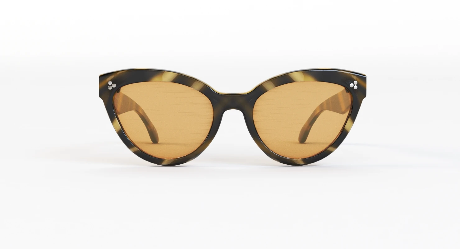 Oliver Peoples Roella Cocobolo Brown Polar Sunglass 3D Model_05