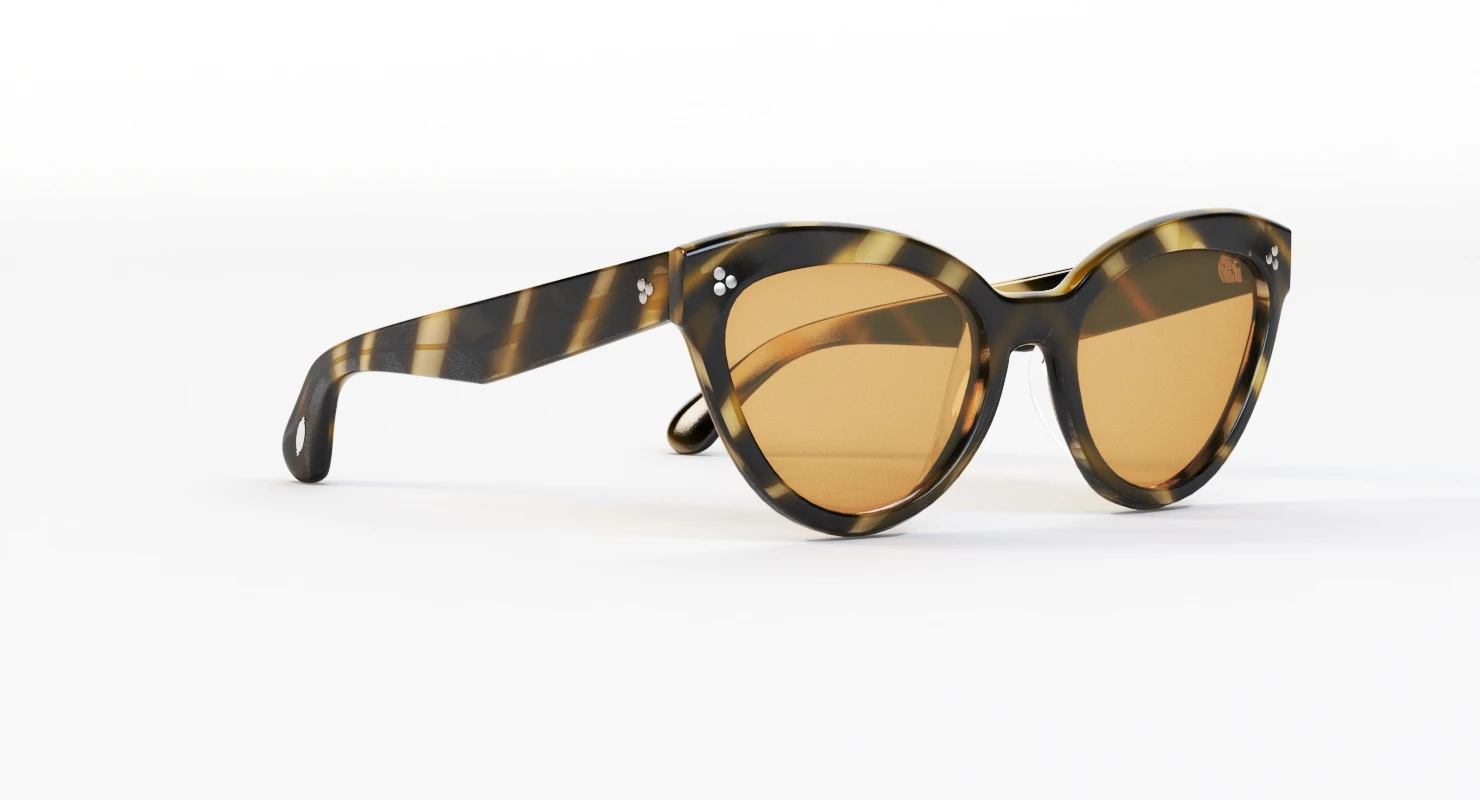 Oliver Peoples Roella Cocobolo Brown Polar Sunglass 3D Model_06