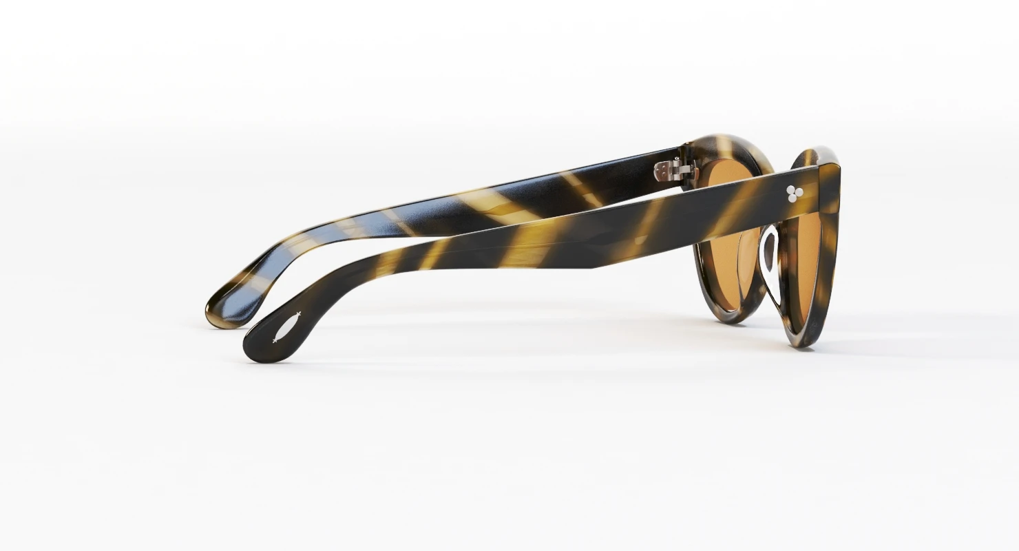 Oliver Peoples Roella Cocobolo Brown Polar Sunglass 3D Model_07