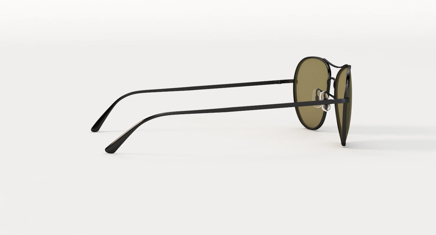 Oliver Peoples Row Executive Suite Matte Black G 15 Sunglass 3D Model_05