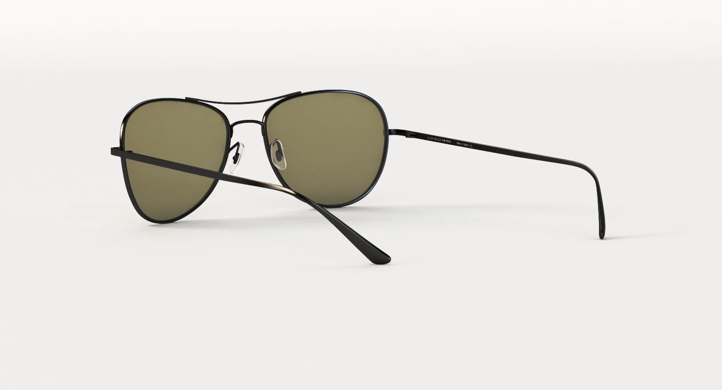 Oliver Peoples Row Executive Suite Matte Black G 15 Sunglass 3D Model_07