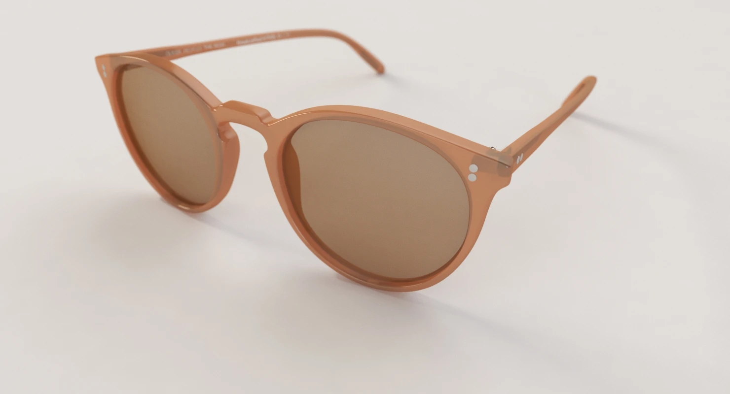 Oliver Peoples The Row O Malley NYC Topaz Brown Glass 3D Model_03