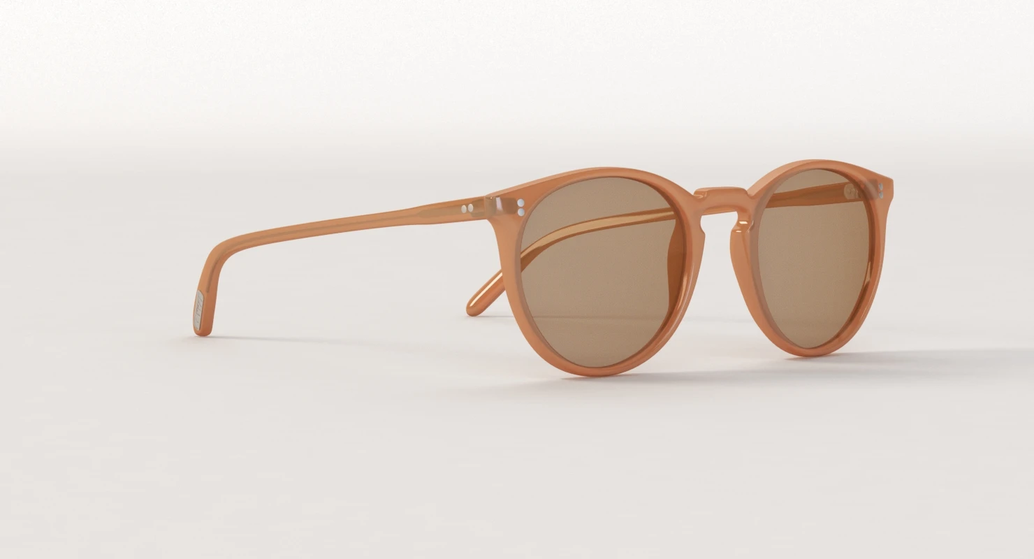 Oliver Peoples The Row O Malley NYC Topaz Brown Glass 3D Model_05