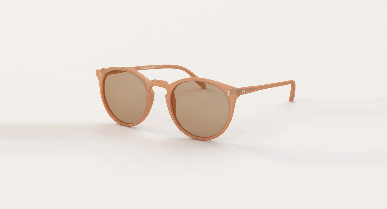 Oliver Peoples The Row O Malley NYC Topaz Brown Glass 3D Model_01
