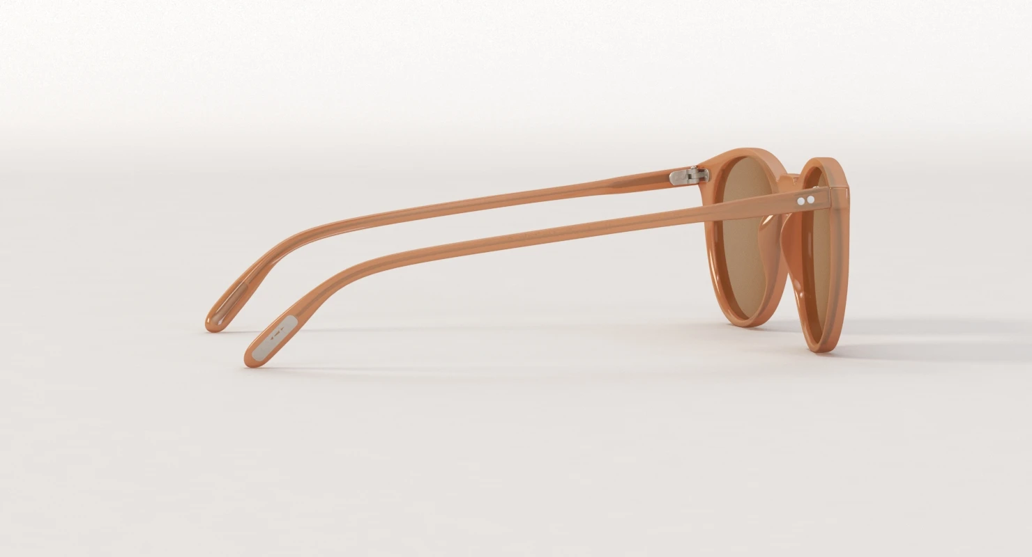 Oliver Peoples The Row O Malley NYC Topaz Brown Glass 3D Model_06