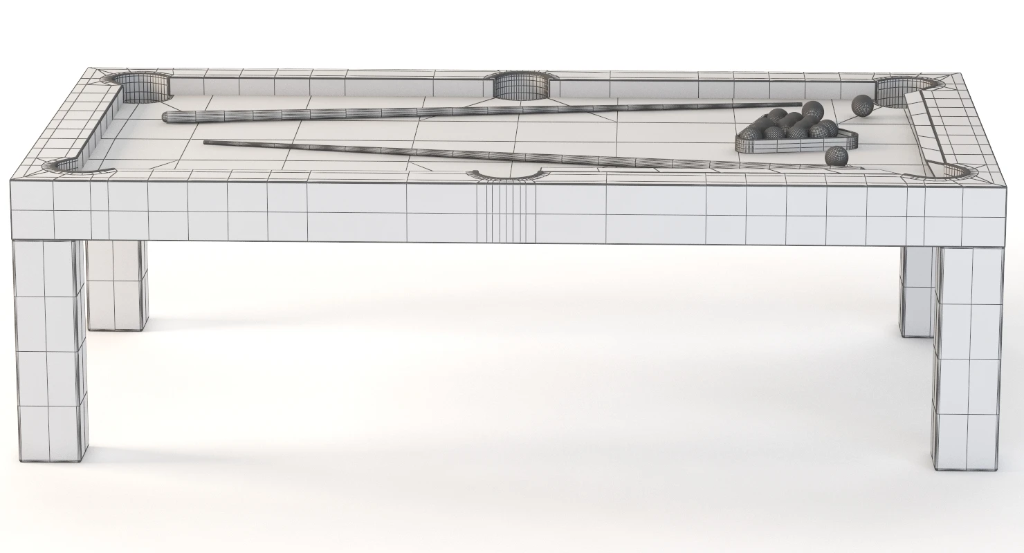 Precision Pool Dining Table 3D Model_011