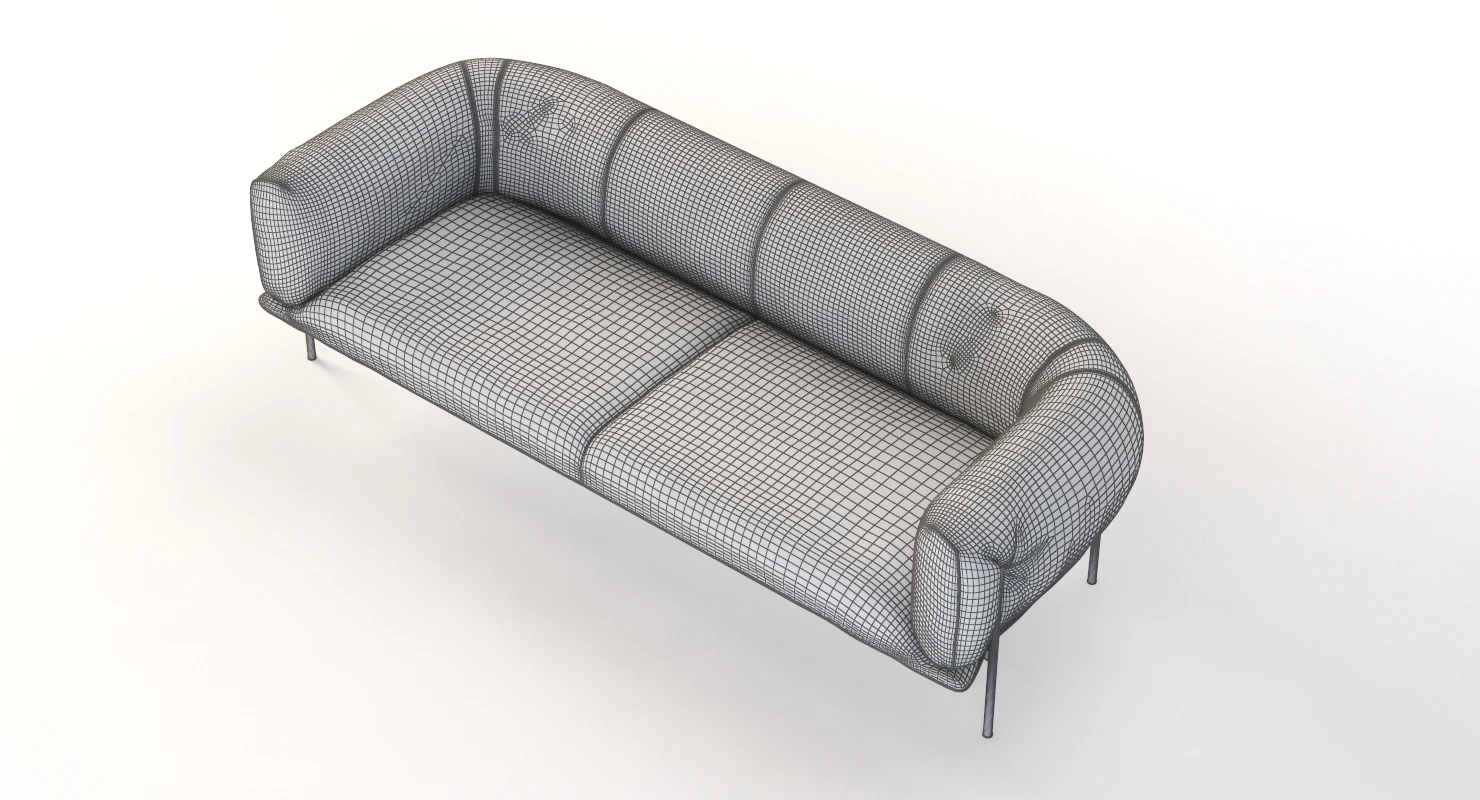 Rondo Leather Lounge Three Seater Sofa By Lucy Kurrein 3D Model_014
