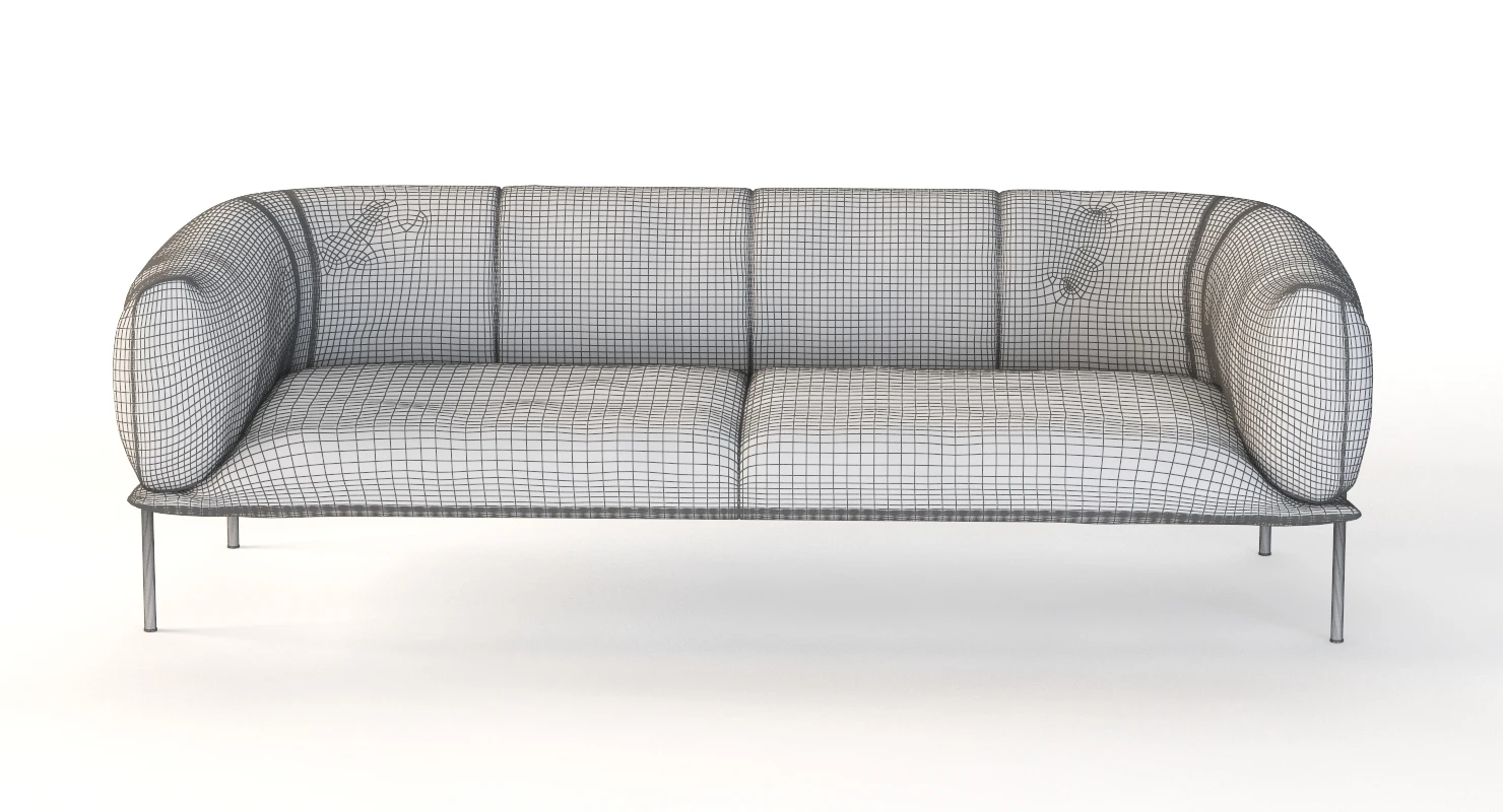 Rondo Leather Lounge Three Seater Sofa By Lucy Kurrein 3D Model_012