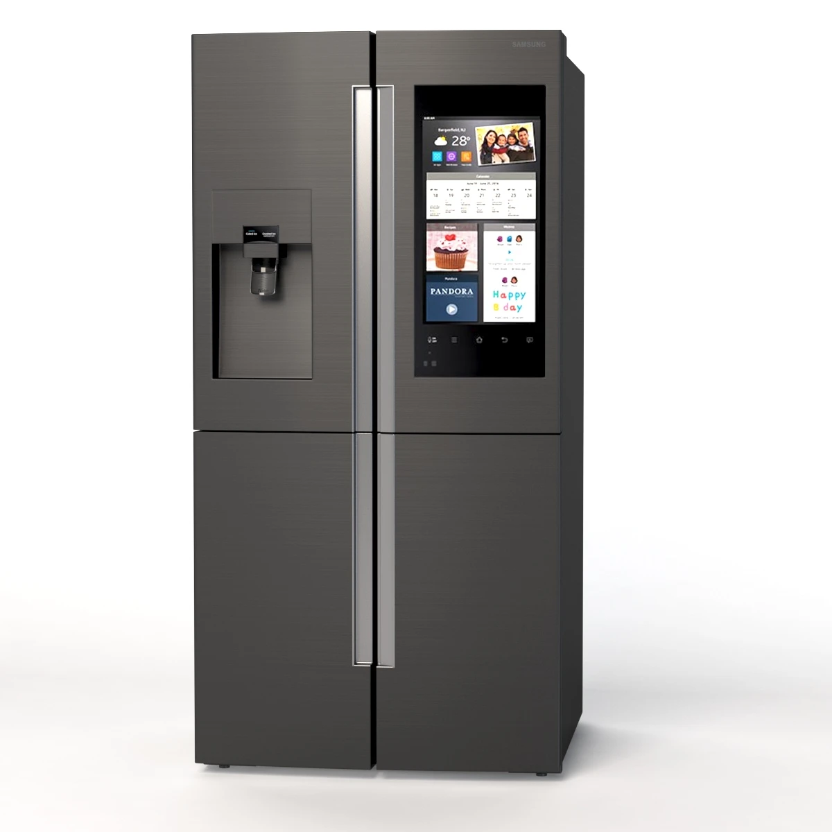 Samsung 28 cu ft Capacity 4 Door Flex Refrigerator with Family Hub 3D Model_08