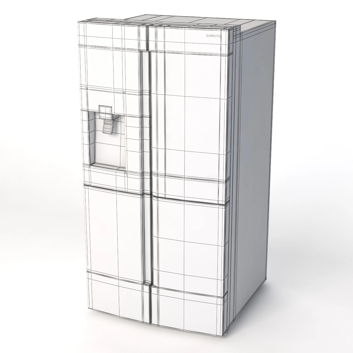 Samsung 28 cu ft Capacity 4 Door Flex Refrigerator with Family Hub 3D Model_014