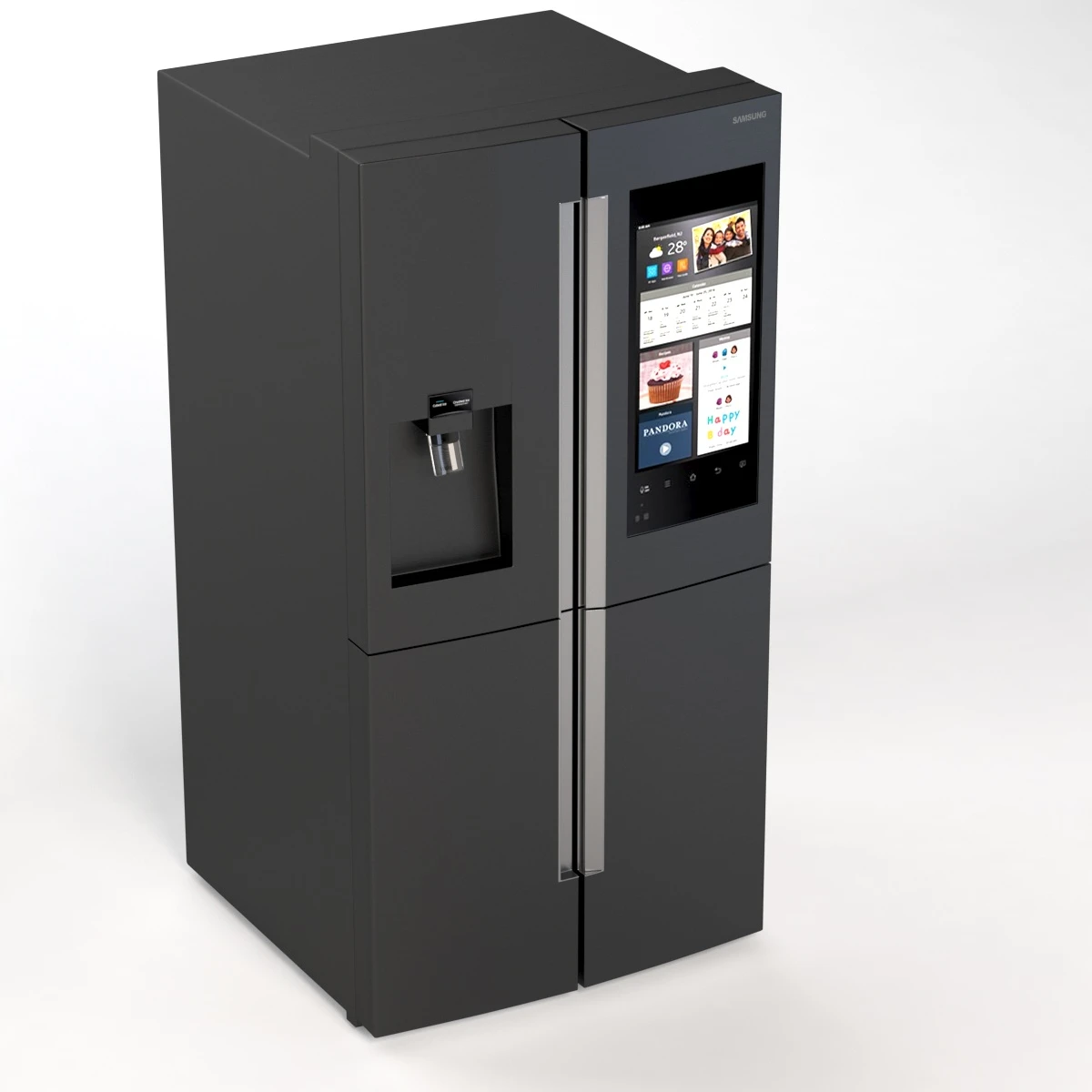 Samsung 28 cu ft Capacity 4 Door Flex Refrigerator with Family Hub 3D Model_07