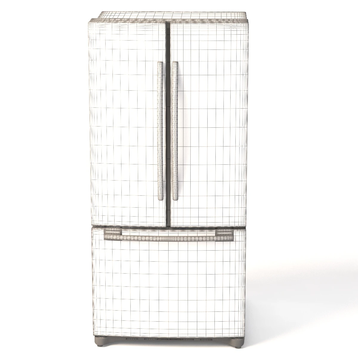 Samsung RF20HFENBSG US 20 Cu Ft French Door Refrigerator 3D Model_011