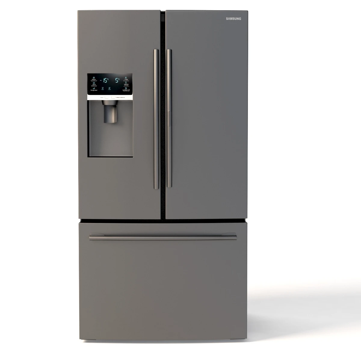Samsung RF28HDEDPWW AA 28 Cu Ft French Door Food Showcase Refrigerator 3D Model_08