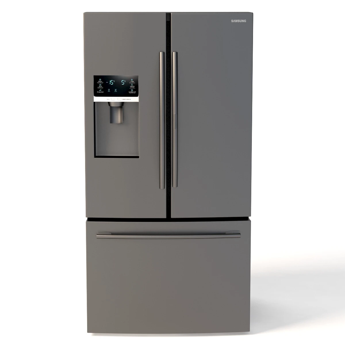 Samsung RF28HDEDPWW AA 28 Cu Ft French Door Food Showcase Refrigerator 3D Model_04