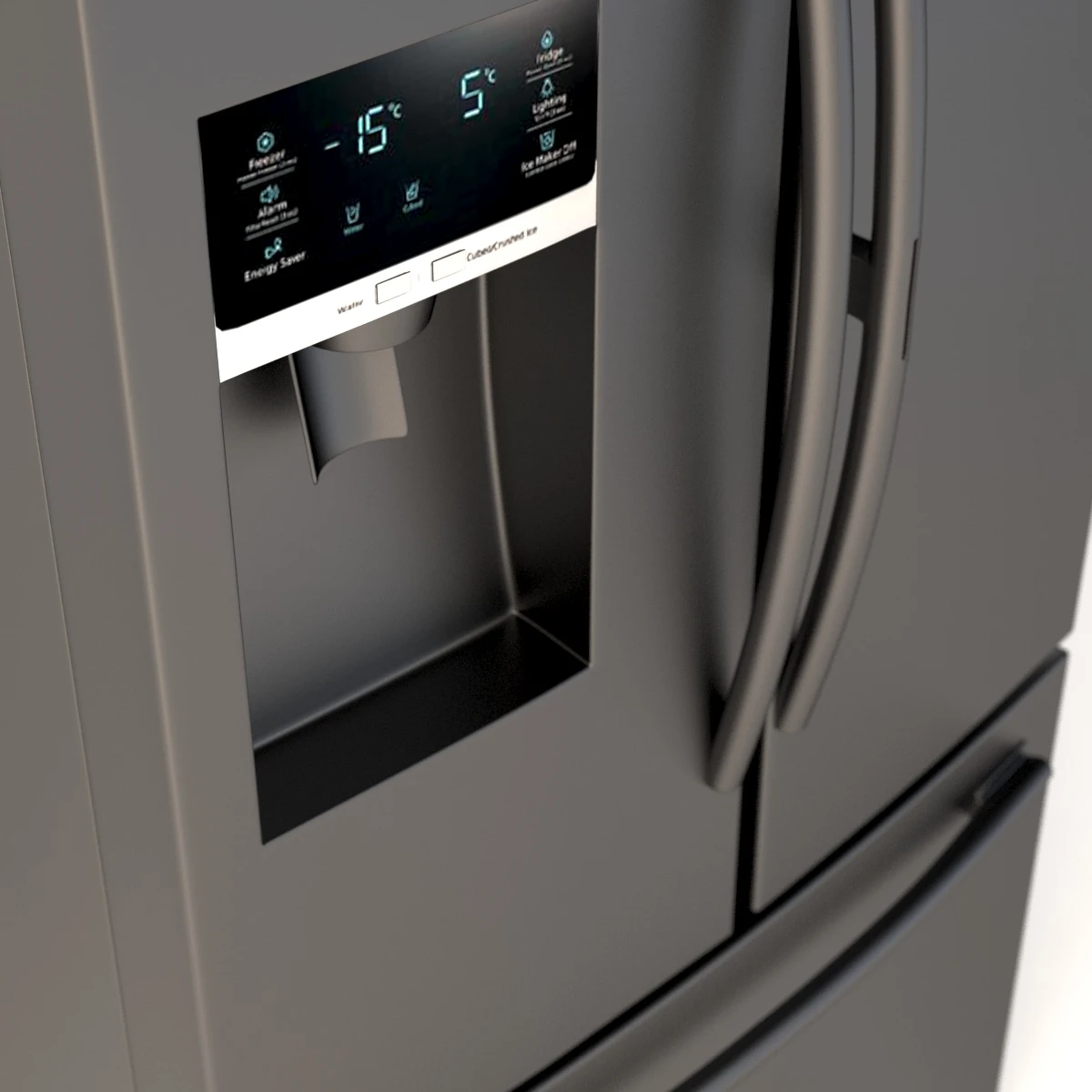 Samsung RF28HDEDPWW AA 28 Cu Ft French Door Food Showcase Refrigerator 3D Model_010