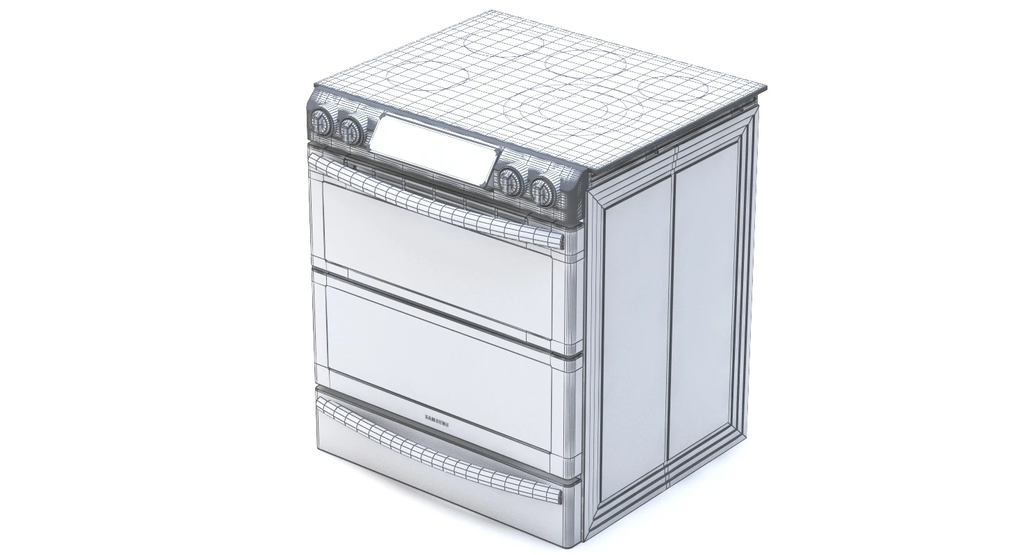 Samsung Slide-In Electric Flex Duo Range With Dual Door 3D Model_013