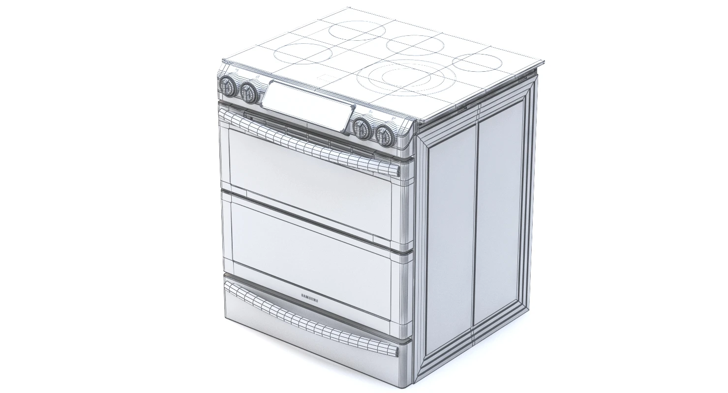 Samsung Slide-In Electric Flex Duo Range With Dual Door 3D Model_014