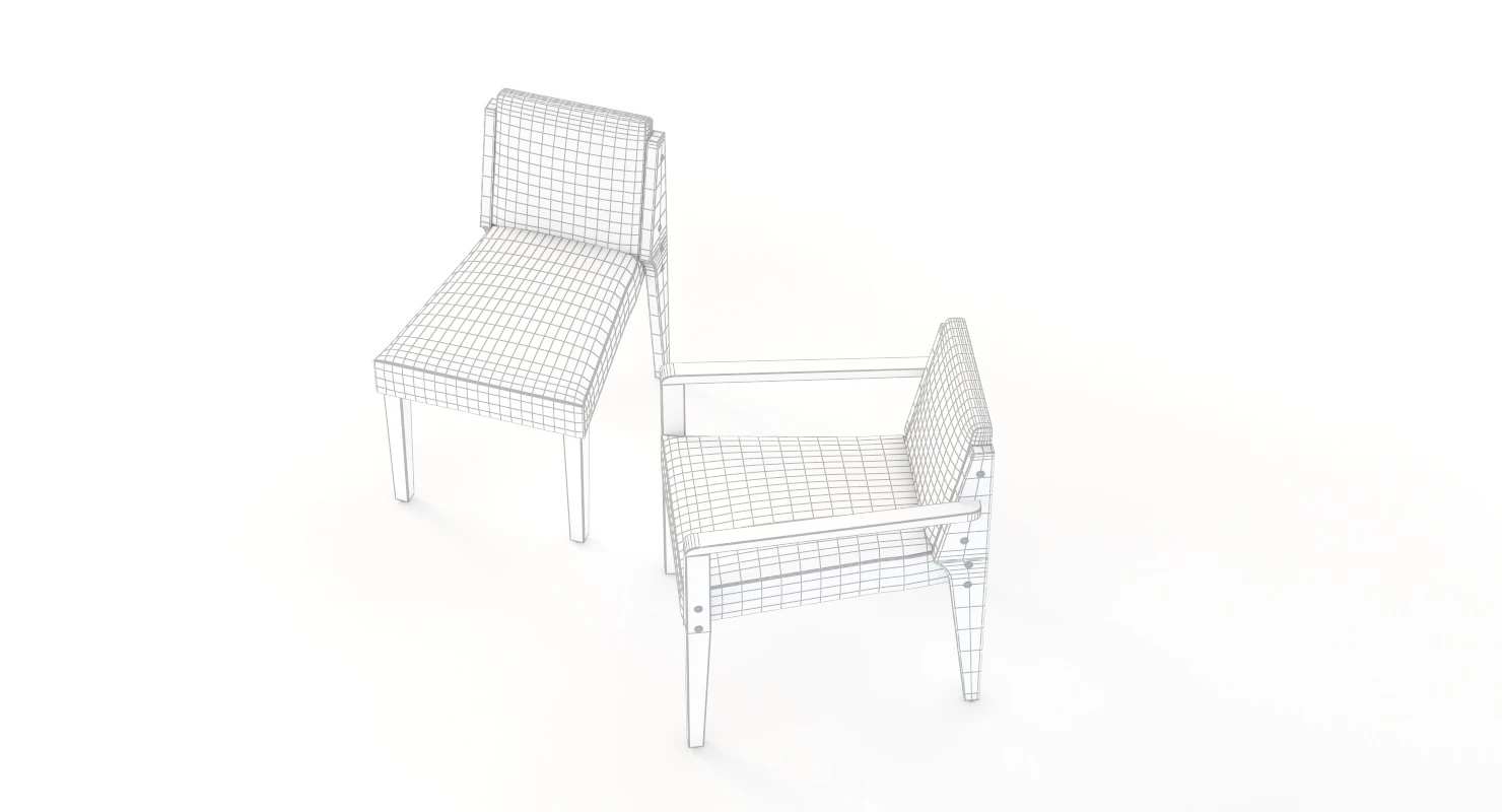 Dupre Lafron Style Chair 3D Model_012