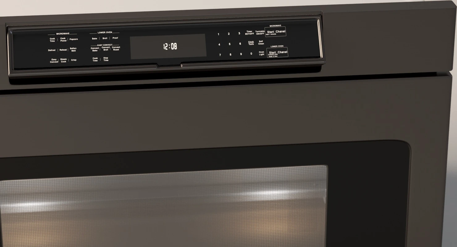 SHARP 24 IN. 1.2 CU. FT. 1000W Black Stainless Steel Microwave Drawer Oven 3D Model_03