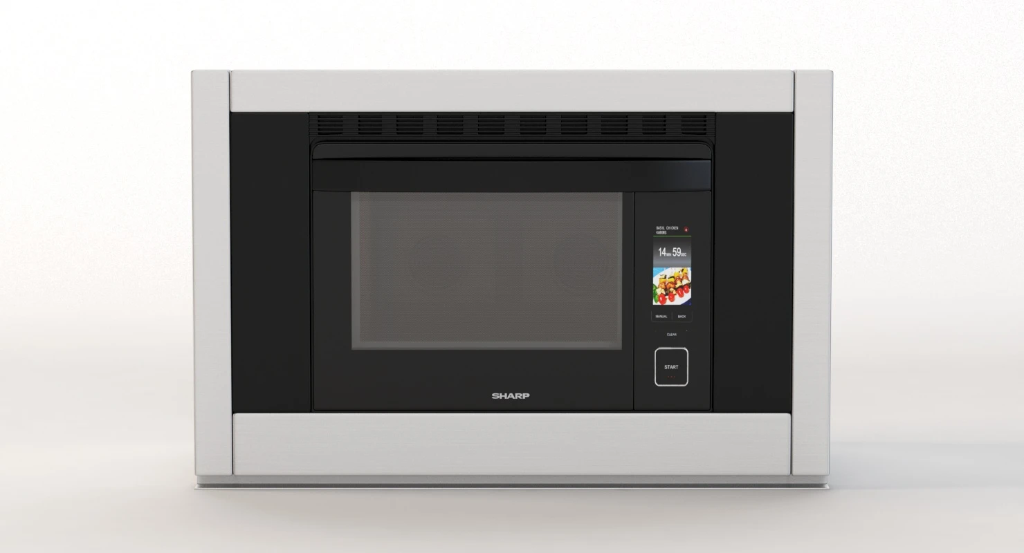 Sharp Super Heated Steam And Convection Built In Wall Oven 3D Model_04