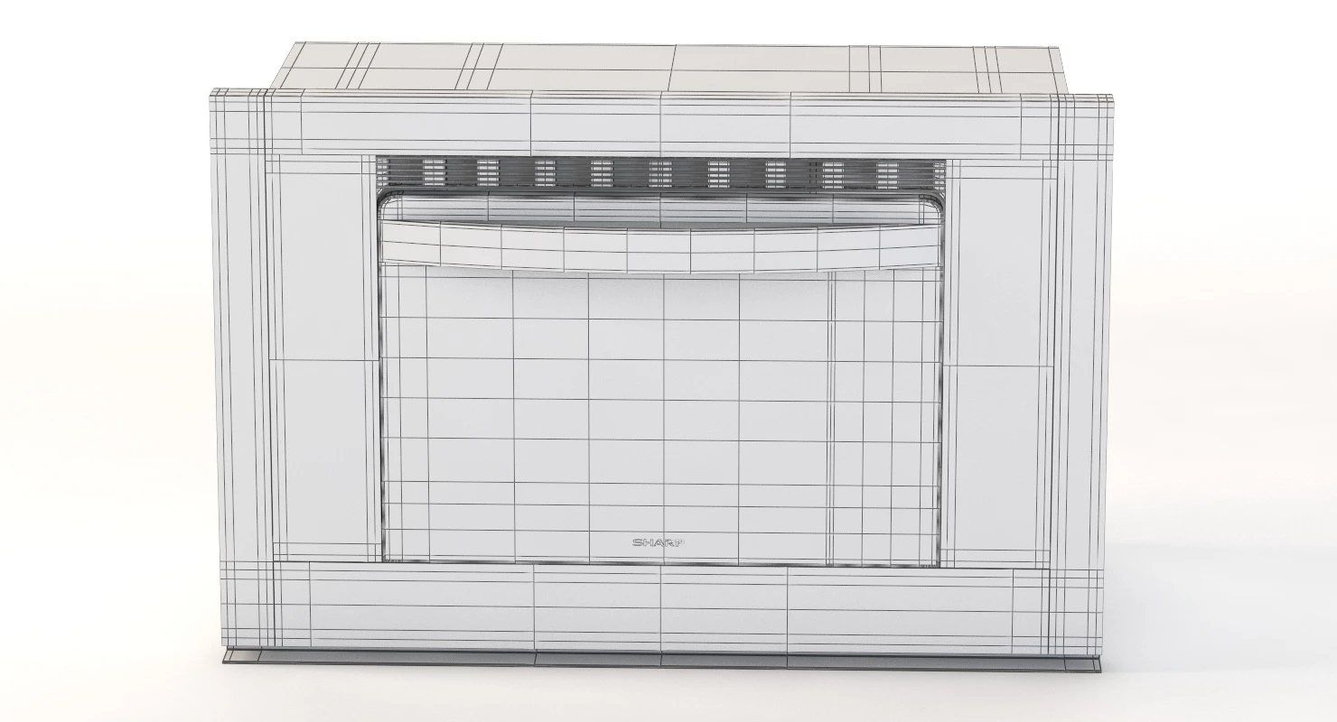 Sharp Super Heated Steam And Convection Built In Wall Oven 3D Model_011