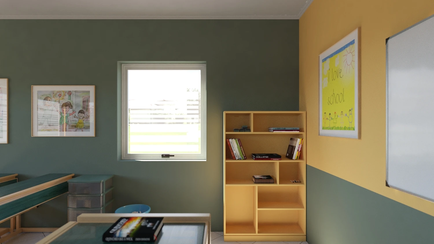 Small Modern Middle School Classroom 009 3D Model_05