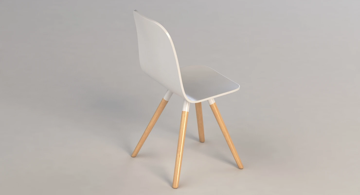 Solid Wood Cancio Nuba Wooden Chair 3D Model_07