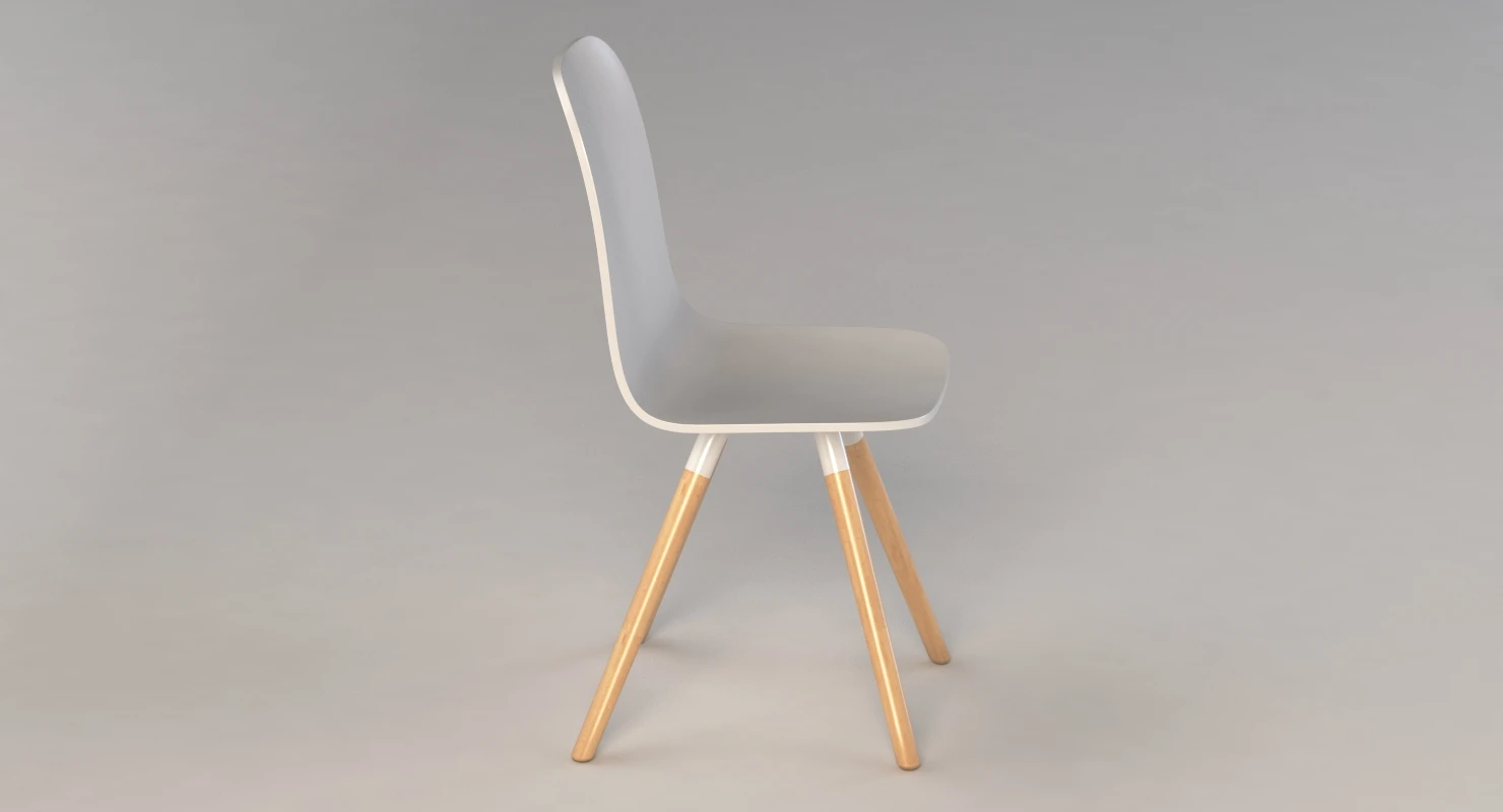 Solid Wood Cancio Nuba Wooden Chair 3D Model_06