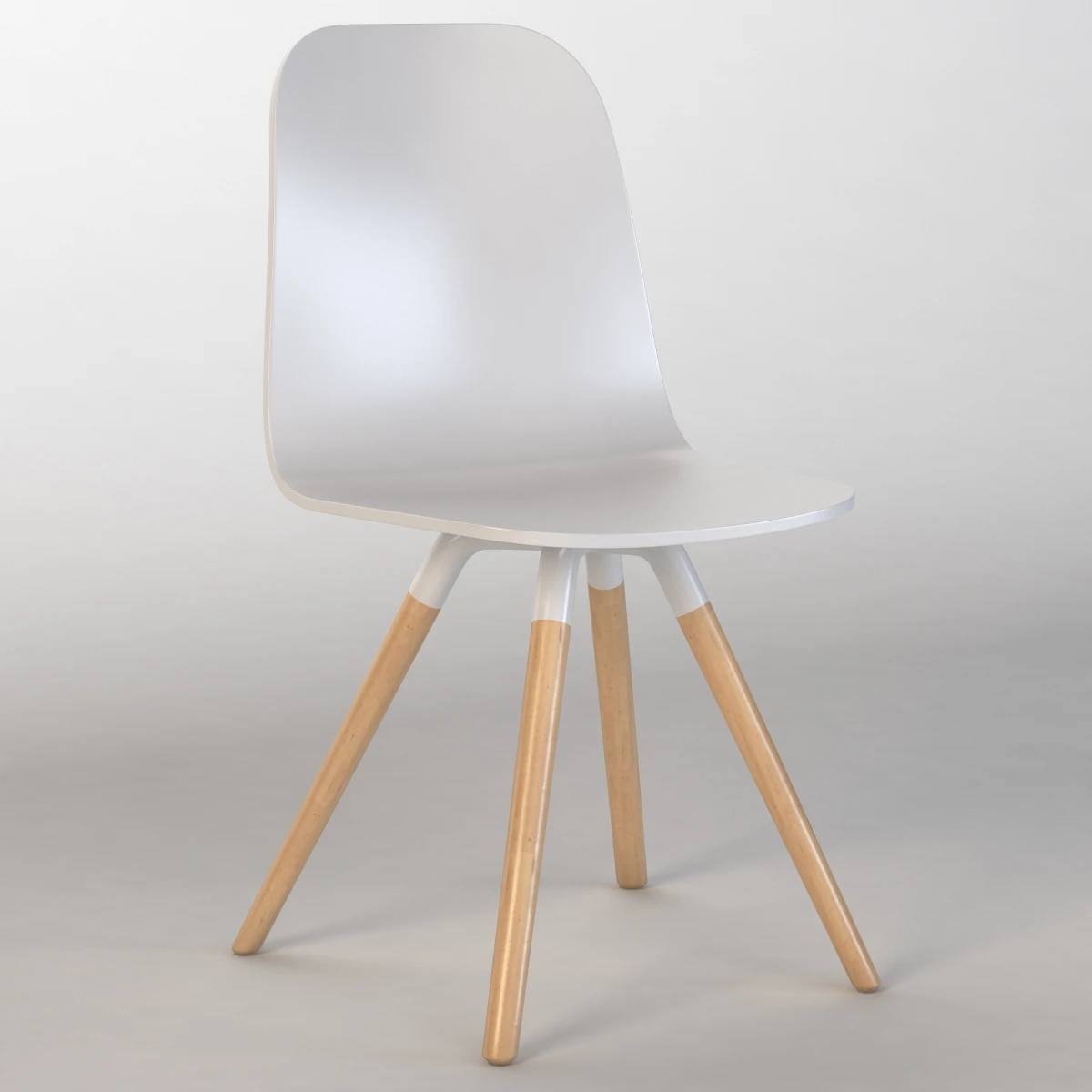 Solid Wood Cancio Nuba Wooden Chair 3D Model_01