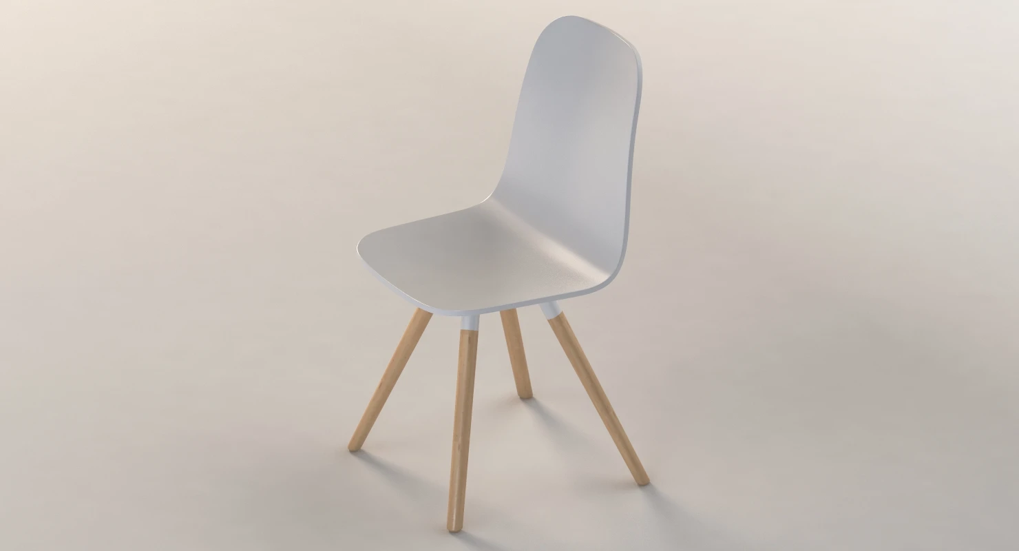 Solid Wood Cancio Nuba Wooden Chair 3D Model_05