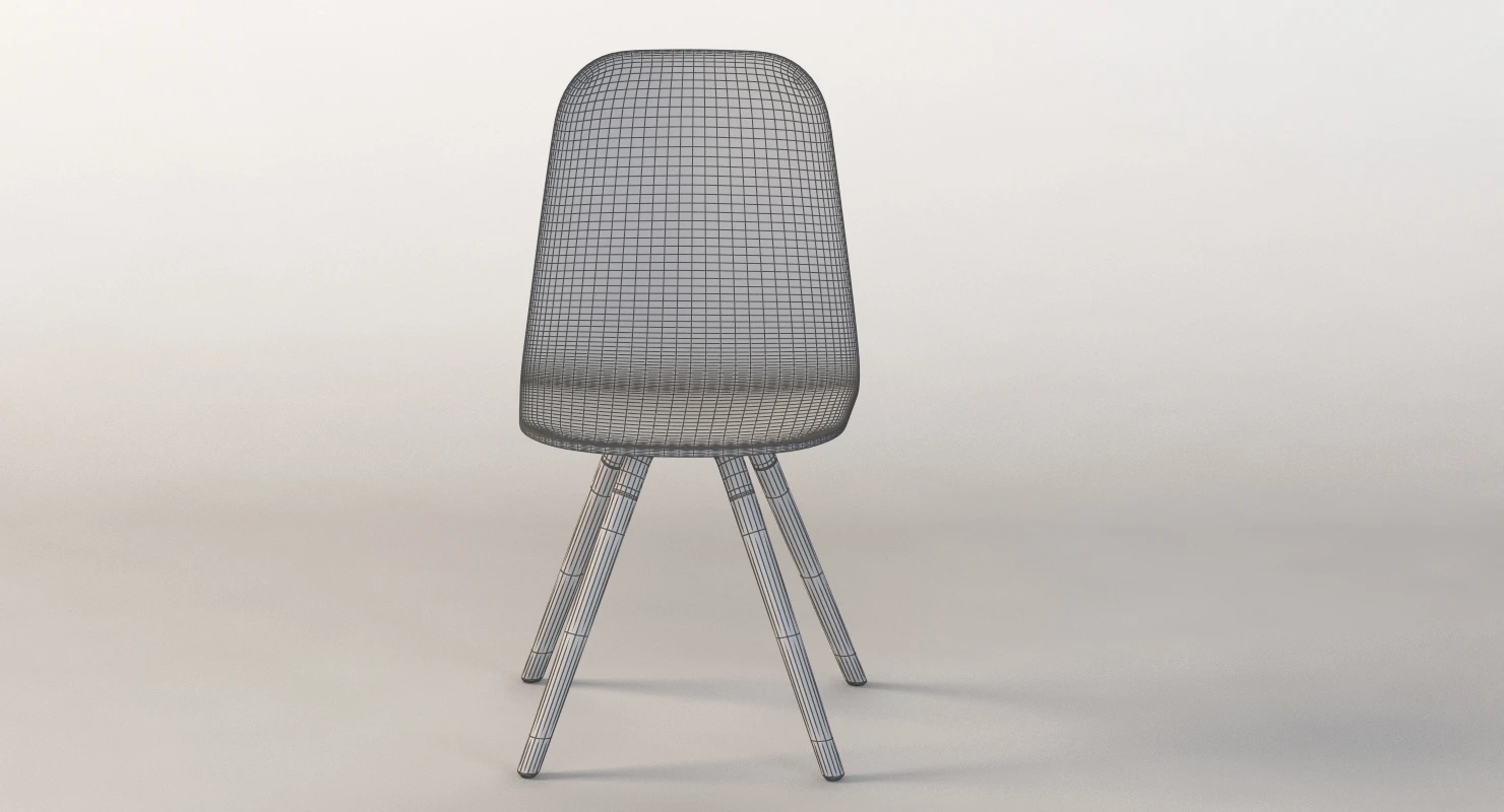 Solid Wood Cancio Nuba Wooden Chair 3D Model_013