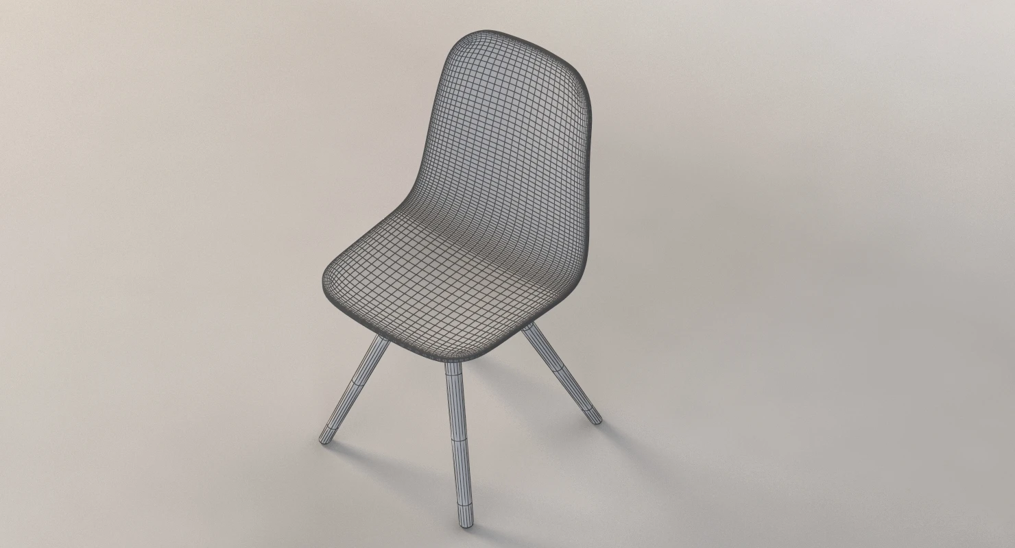 Solid Wood Cancio Nuba Wooden Chair 3D Model_015