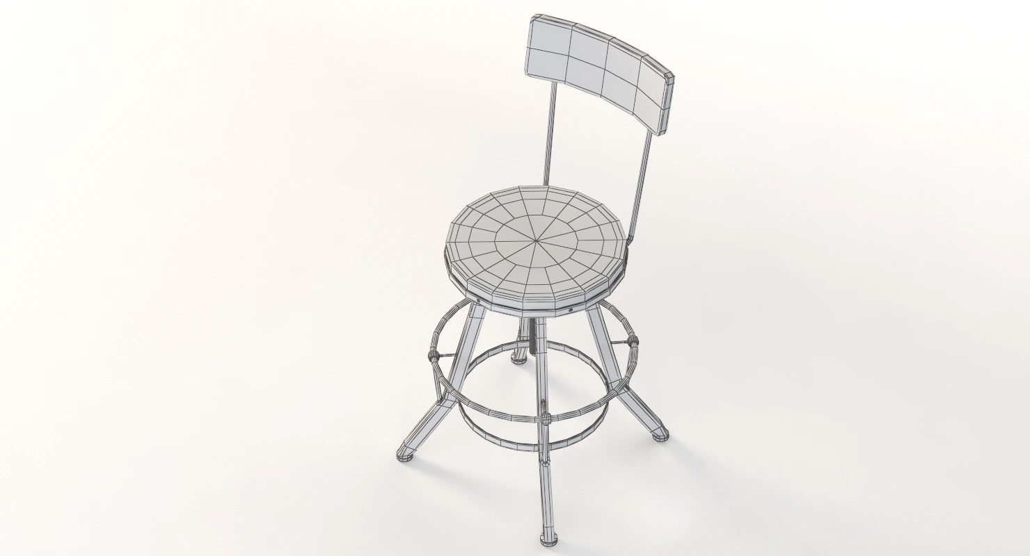 Gray Barn Horseshoe Richard Aqua Barstool 3D Model_012