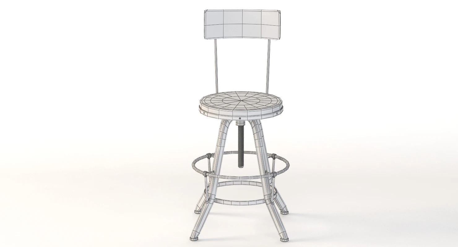 Gray Barn Horseshoe Richard Aqua Barstool 3D Model_011