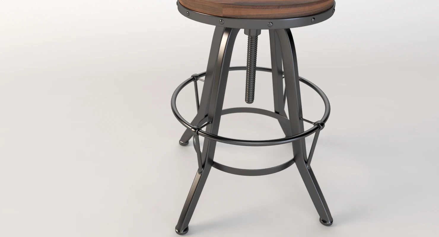 Gray Barn Horseshoe Richard Aqua Barstool 3D Model_03