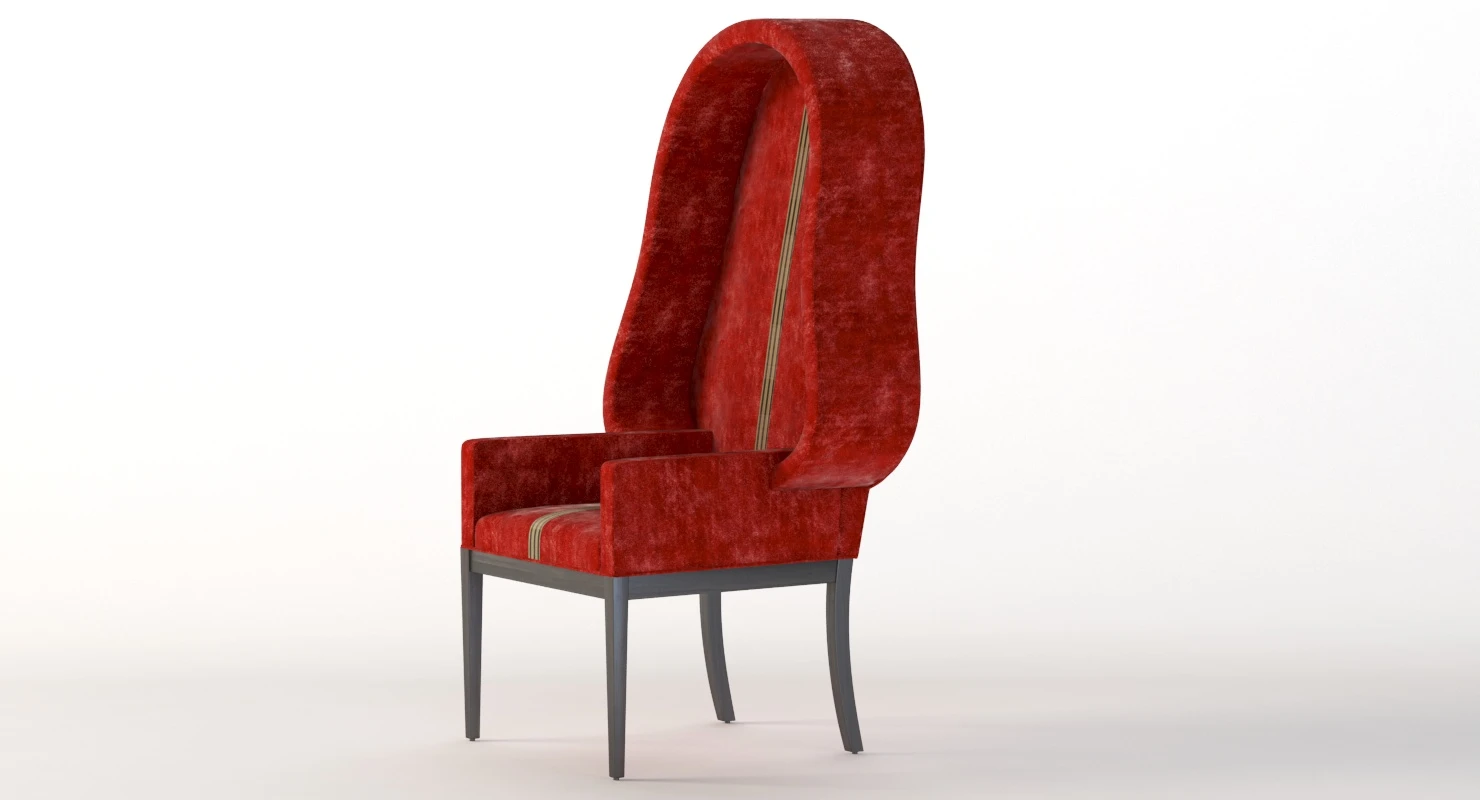 The Vader High Back Lounge Chair By Sherrod 3D Model_09