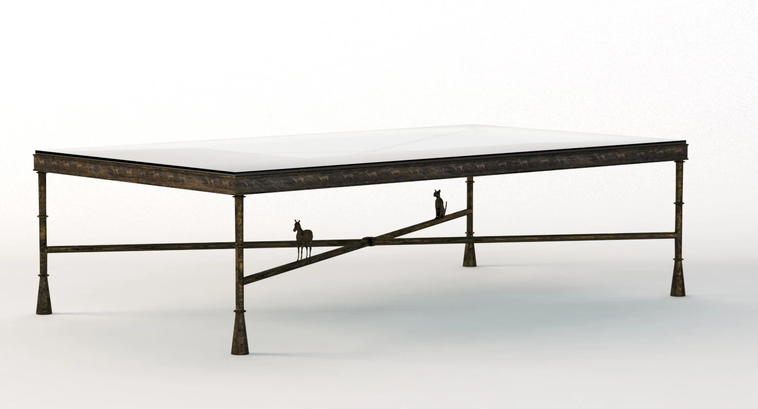 Tom Corbin Large Bronze Coffee Table Signed 3D Model_03